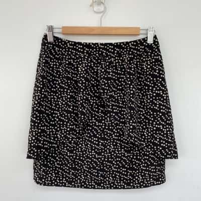 Honey and Beau Black Dalmatian Skirt  Size 8 