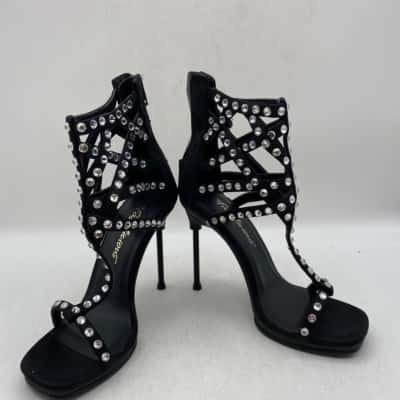 Fabulicious Womens Chic Heels Size 6US/3UK/36EU Black Suede    AP1975413