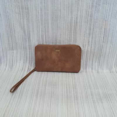 Billabong Light Tan /Embossed Pattern /Bandana Mandala /Travel/ Wristlet /Wallet /Purse 