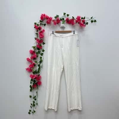 Noni B Womens Casual Pants Size 12 White 
