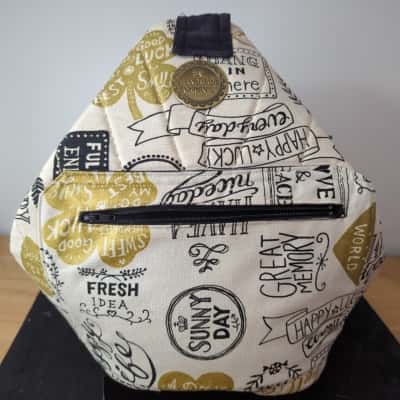 Handmade Sling Slogan Backpack 