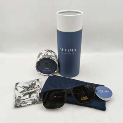 Altima Tyler Black/Green Sunglasses New - Filter 3 Category Sun U.V. 400 Protection. Hand Finished Acetate Frames   11194092 (JK 5)