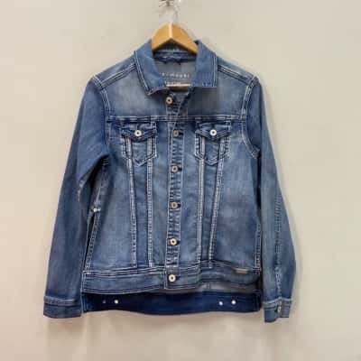 Jac + mookie Womens  Size XS Denim Jacket Blue 