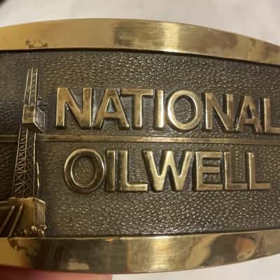  Mens Belt Buckle National Oilwell Canadian Solid Brass
