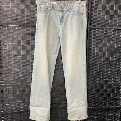 Zara Mens  Size 42 Straight Leg Low Rise Jeans Blue 
