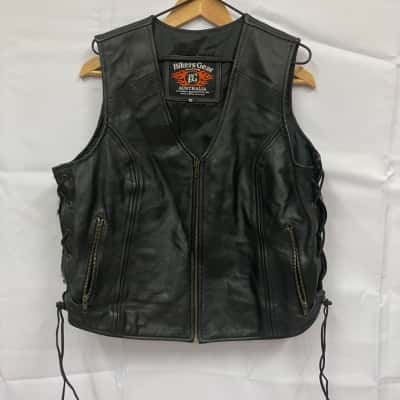  Womens’s Fury Soft Leather Motorcycle Zip Vest