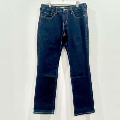 Levi 505’s Dark Denim Jeans Size 8 Short 