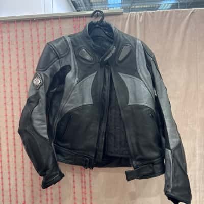 Agvsport Mens Size 52 Leather Biker Jacket 
