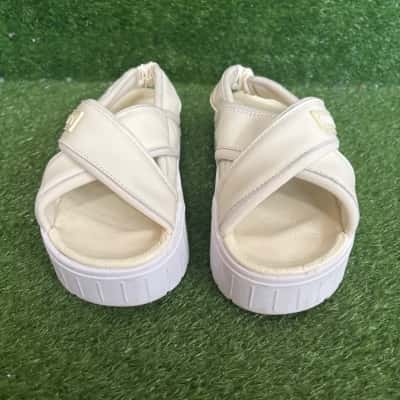 Puma White Platform Sandals Size 7 