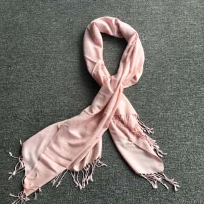  30 % Silk Pashmina Womens  Size L Soft Pink  180 x 68 cm NWOT
