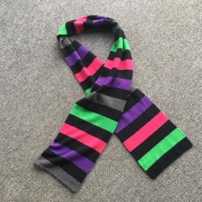 Eugenie Womens Multicoloured Cashmere Scarf 172 x 20 cm 