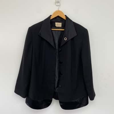 Vintage Mirrors Black Blazer Size 14 