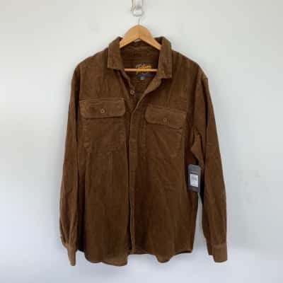 Johnny Bigg Tan Stan Corduroy Overshirt  Size XL 