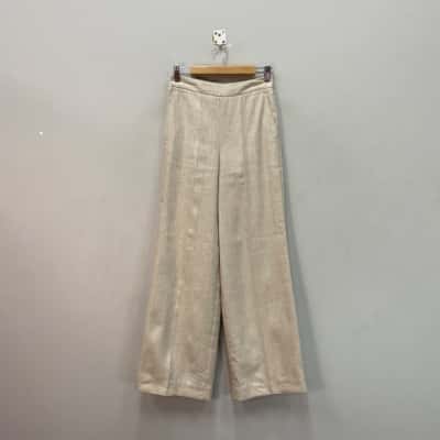 Witchery Womens  Size 4 Wide Leg Pants Beige / Flax 