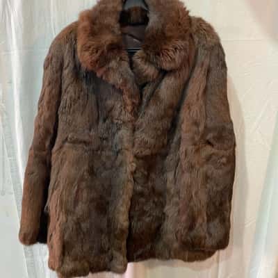 Womens Fur Coat Brown 