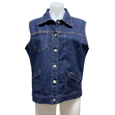 Liz Jordan Womens  Size L Navy Blue 