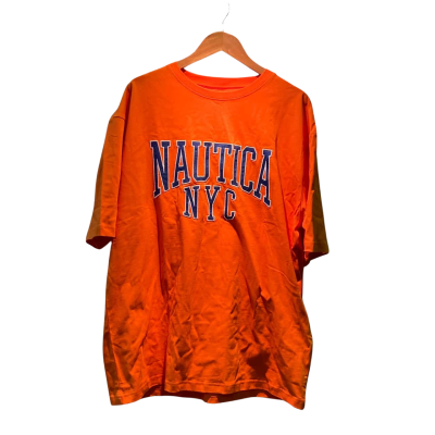 Nautica Mens  Size L Blue / Orange / White T’Shirt