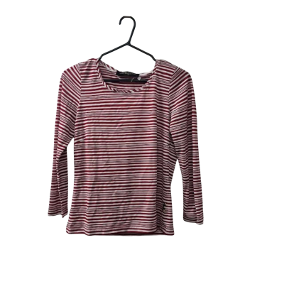 Perri Cutten Women's Size S Striped Top in Red & White