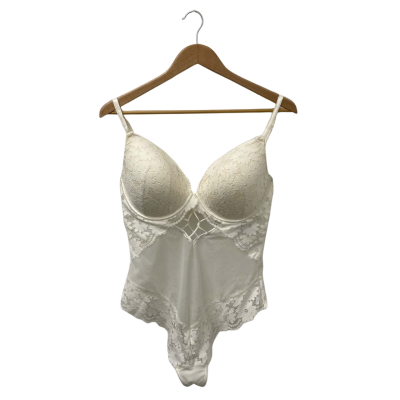 Bras N Things Womens  Size 16D Bodysuit White 