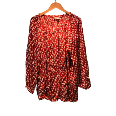 Talisman Womens  Size M / S Long Sleeve Shirt Brown / Floral 