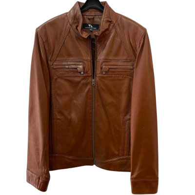 Mashad Leather Mens Size L Leather Jacket Brown 
