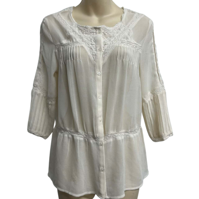 Kimchi Blue Womens Size M Cream Blouse 