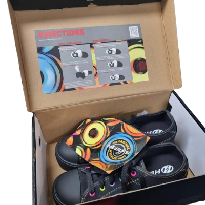  Heely's Women's Size 6 Black Multicoloured Wheeled Shoe