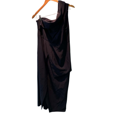 Catalog Womens  Size 14 Off The Shoulder Dress Navy Blue 