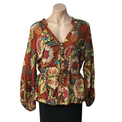 Boom Shankar Womens Size 16 Multicoloured / Pattern Long Sleeve Shirt