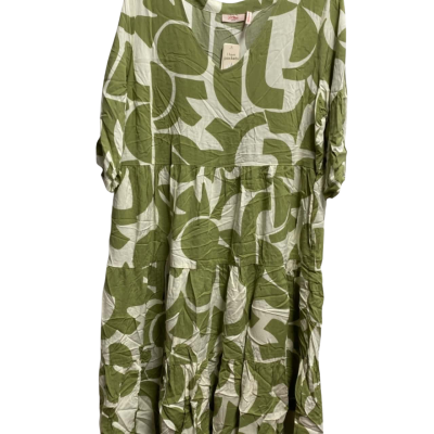 Millers Womens  Size 16 Casual / Midi Dress, Green / Pattern / White 