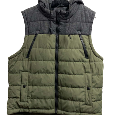 Connor Mens  Size XXXL Puffer Vest, Grey / Olive 