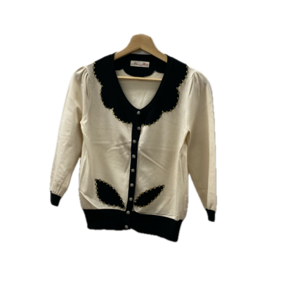 Alannah Hill Womens Cardigans Size 10 Black  / Cream 