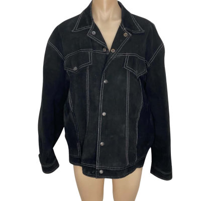 Frantik Australia Mens Size XL Black Suede Jacket 