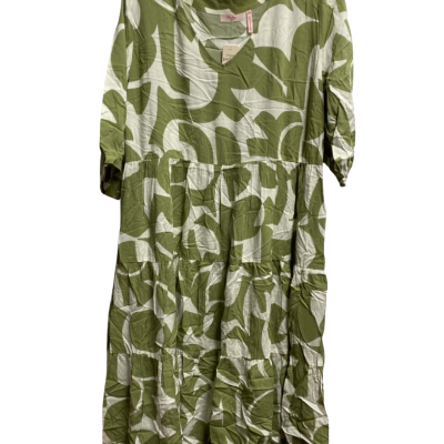 Millers Womens  Size 20 Casual / Midi Dress, Green / Pattern / White 