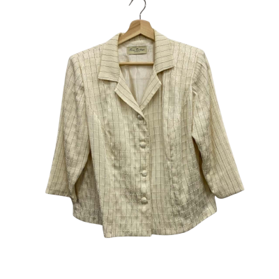Teresa Zarlenga Blazer Womens Size 10 / 8 Beige 