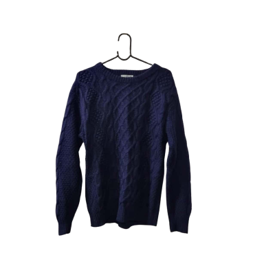 Keandy Men's Size L Crew Neck Jumper in Navy Blue 