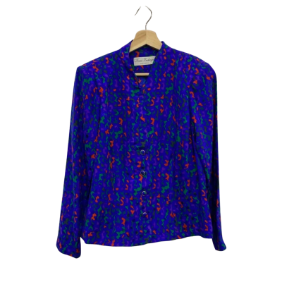 Teresa Zarlenga Sleeveless Top/Blazer Womens  Size 10 / 8 Multicoloured 