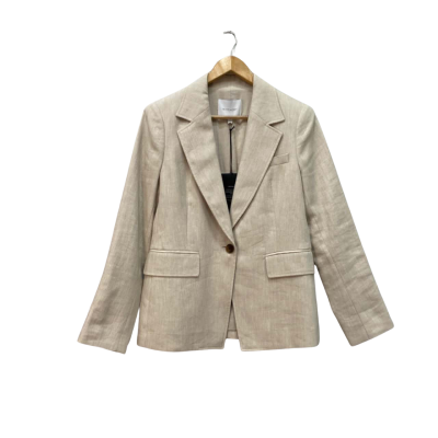 Witchery Womens  Size 8 Linen Blend Blazer Beige/ Flax 