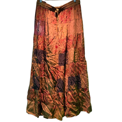 Gypsy Rose  Womens Maxi Skirt Brown / Floral 