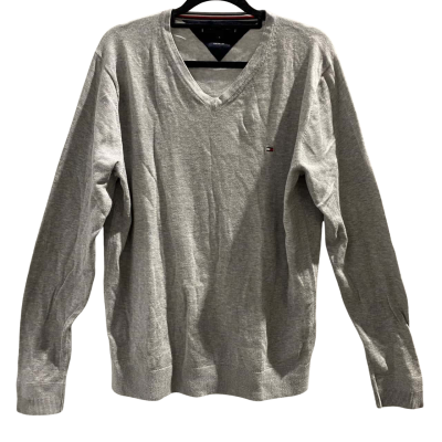 Tommy Hilfiger Mens Silk/Cotton Knit Size L Jumper Grey 