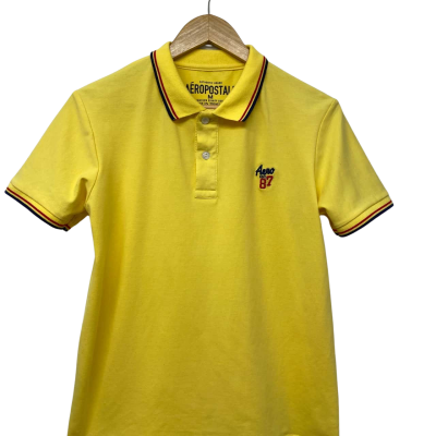 Aeropostale Men’s Yellow 2 Button Polo Shirt 