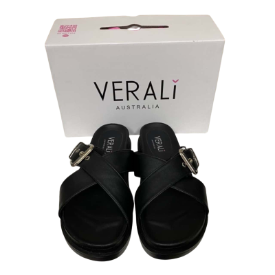 NEW Verali Oscar Chunky Slides Womens  Size 39 Black  