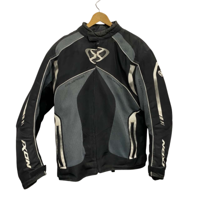 Ixon Sismic Flash Biker Jacket Mens Size XL Black / Grey 