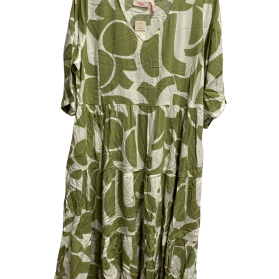 Millers Womens  Size 14 Casual / Midi Dress, Green / Pattern / White 