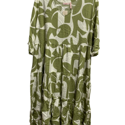 Millers Womens  Size 18 Casual / Midi Dress, Green / Pattern / White 