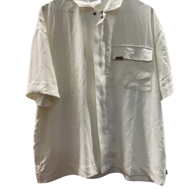 Carré Mens Size L White/cream zip up shirt
