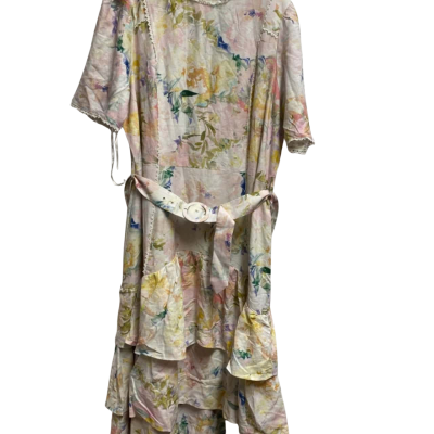 City Chic Womens  Size 20 / L Maxi Dress / Short Sleeve, Floral / Multicoloured Watercolour style