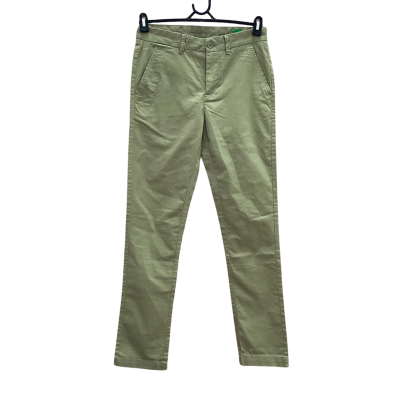 United Colors Of Benetton Mens Size 80cm Waist Pale Green Slim Pants 