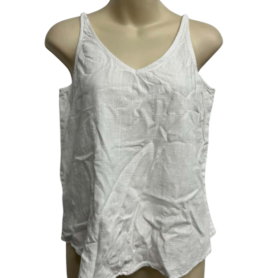 Iris Maxi Womens Size 10 White Linen Blend Singlet