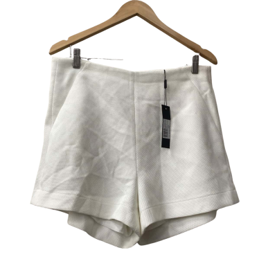 Decjuba Womens  Inez Textured Shorts Size 14 White 